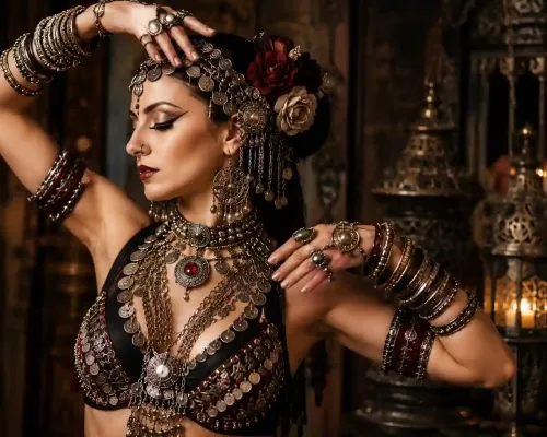 danzatrici Tribal Fusion gioielli